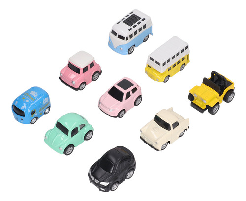 Juego De Juguetes Pull Back Alloy Vehicles, 9 Unidades, Para