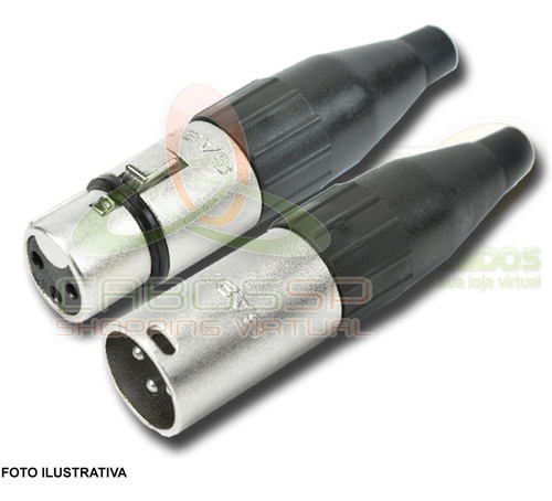 Imagem 4 de 6 de Kit 36 Conectores Xlr Macho/femea Canon Santo Angelo Sa2x