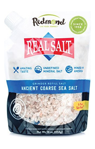 Redmond Real Sea Salt - Natural Sin Refinar Sin Gluten Grues