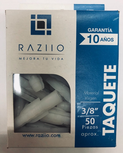 Imagen 3 de 8 de Taquetes Plástico Raziio Kit Surtido 50 Cajas Individuales