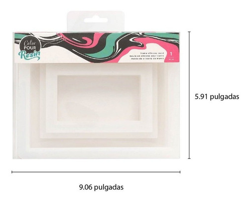 Imagen 4 de 4 de Molde Para Resina Marco Color Pour