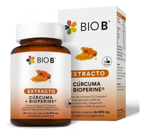 Bio B | Extracto De Cúrcuma + Bioperine® | 60 Cápsulas