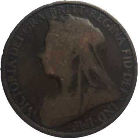 Onesmile:) One Penny  1896 British Queen Victoria 