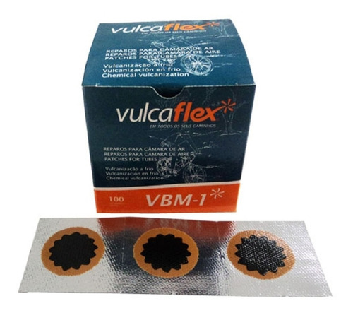 Parches Vulcaflex 100 Unidades X 25mm - Vulcanizado En Frío