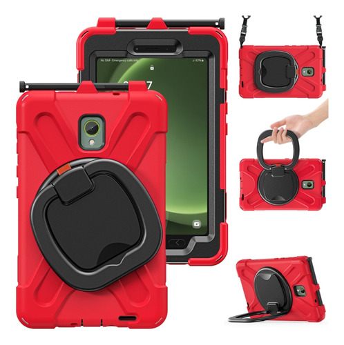 Funda De Silicona Roja Para Samsung Galaxy Tab Active5 X300