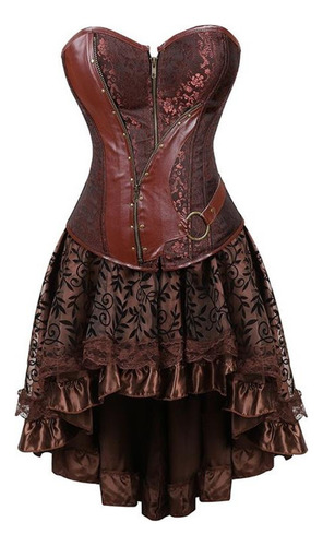 Vestido Tipo Corsé Steampunk Para Mujer, Camisa Pirata, Cors