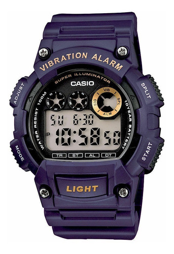 Reloj Casio W735h-2av Sumer Wr 100m Alarma Vibracion Local