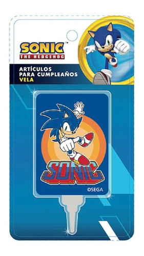 Vela Cumpleaños Sonic Cotillón Activarte