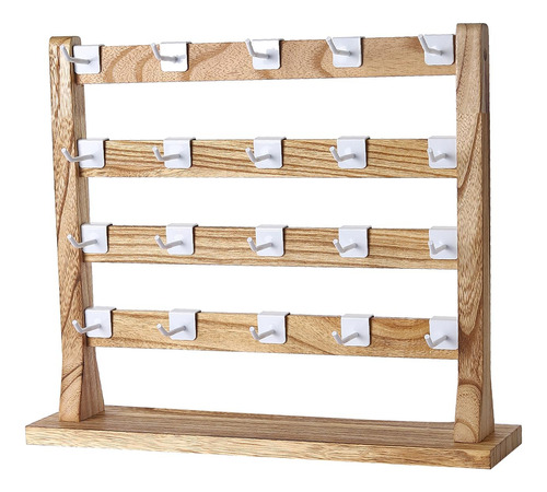 Soporte Organizador De Joyas De Madera, Soporte 4 Niveles