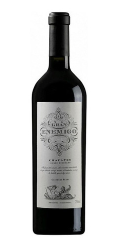 Imagen 1 de 2 de Vino tinto Cabernet franc GRAN ENEMIGO 2015 bodega La Aleanna 750 ml