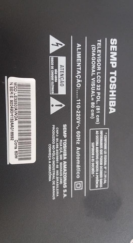 Teclado + Sensor Tv Semp-toshiba Le3250(a)wda