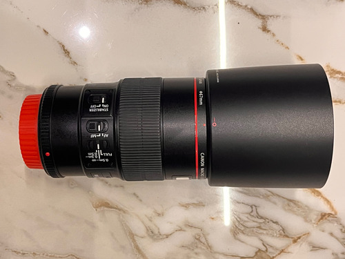 Canon Macro Lens Ef 100mmm 1:28 L Is Usm Canon Ef Preto (Usado)