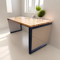 Comprar Escritorio Hierro Y Madera Finger Moderno 120*60 - Abaldi