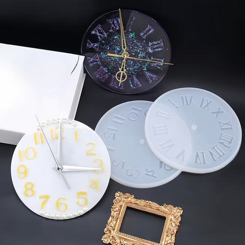 Molde De Resina Epoxi De 2 Piezas, Molde De Reloj Grande