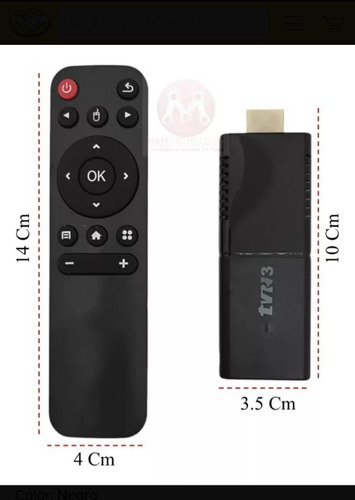 Tv Stick Convertidor Smart Tv Android 14.0 16gb+2gb+5g Negro Estándar