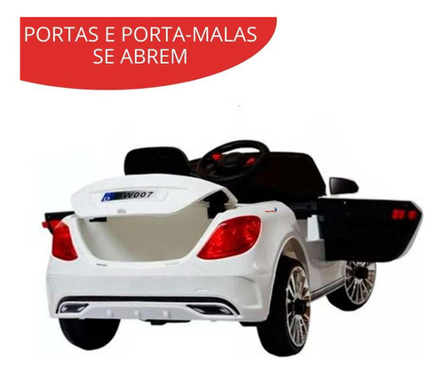 Mini Carro Elétrico Infantil 6v Branco Bw007br Importway