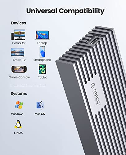 Adaptador Orico Nvme Ssd Carcasa De 40 Gbps M.2 A Usb-c Para