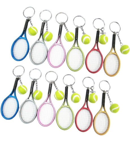 Llavero De 12 Raquetas De Tenis Como Recuerdo Para El Client