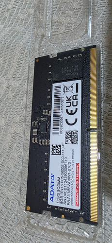 Memória Sodimm Adata 2x8gb (total 16gb)ddr5 5600mhz Notebook (Usado)