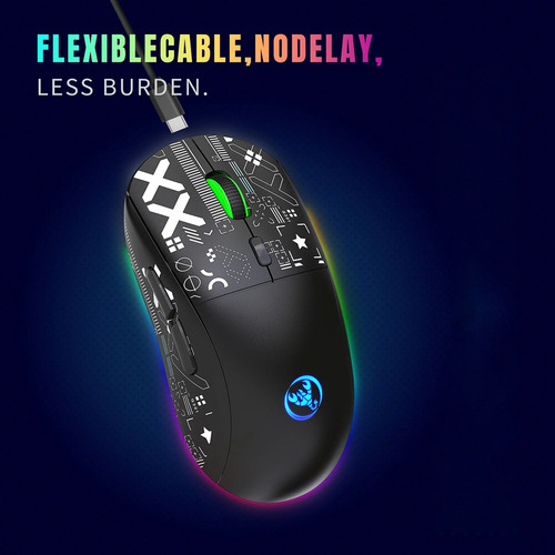 Ratón Mecánico Inalámbrico Hxsj T90 2.4 G Rgb Gaming