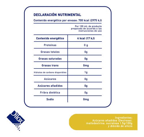 Mezcla De Sucralosa 1kg Endulzante Sin Calorías Dilox