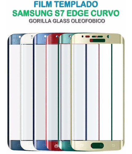 Vidrio Templado Curvo Samsung Galaxy S7 Edge Colores