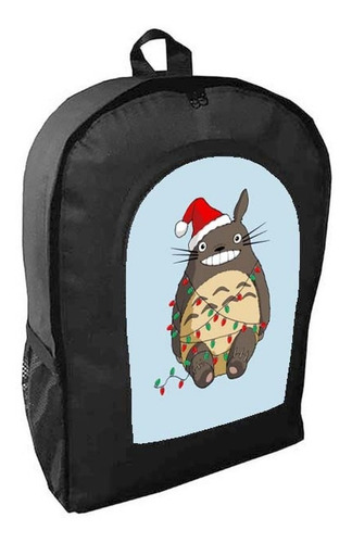 Mochila Negra Totoro Adulto / Escolar Q8