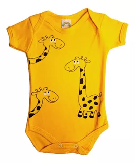 Roupa Bebê Mesversário Girafa Safari Luxo - Entrega Rápida