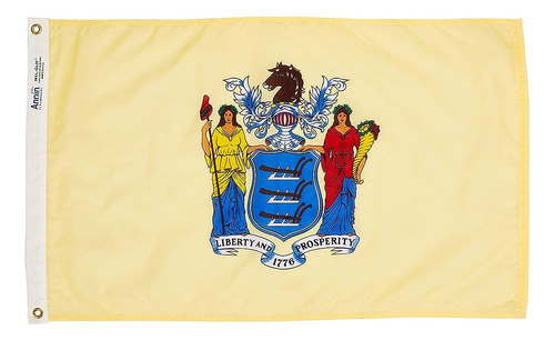 Annin Flagmakers New Jersey State Flag Usa-made To Official 