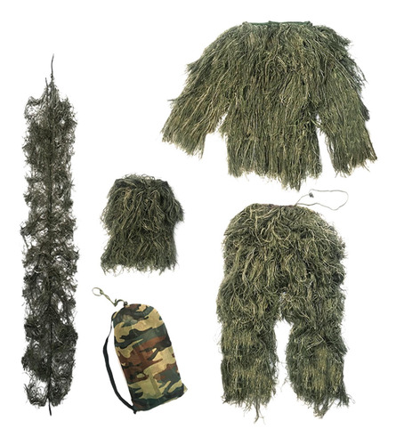 Traje Ghillie Para Niños Trajes De Caza 3d Verde 140~160cm