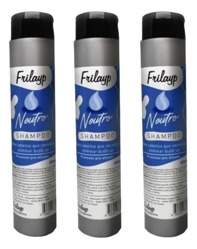 Shampoo Neutro Frilayp Pre Alisado X370ml Pack X3 Unidades