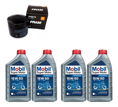 Mobil 15w50 Kit Troca Óleo Ducati Diavel Monster Ph6019 Bxx