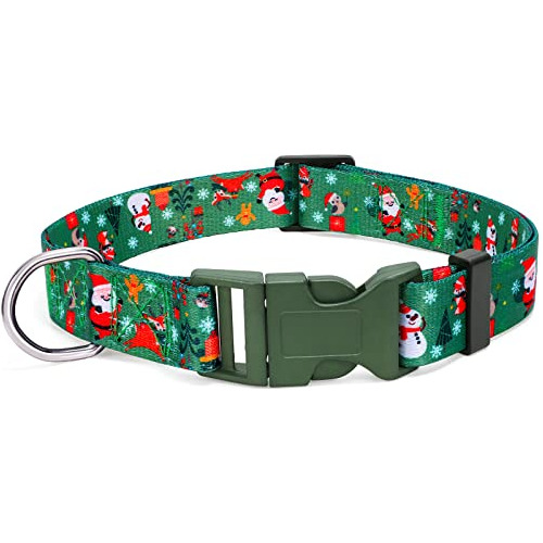 Collar De Perro De Navidad Patrón De Santa Y Árbol De...