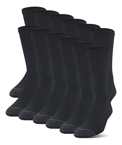 Gildan Calcetines Altos De Poliéster Para Hombre, 12 Pares.