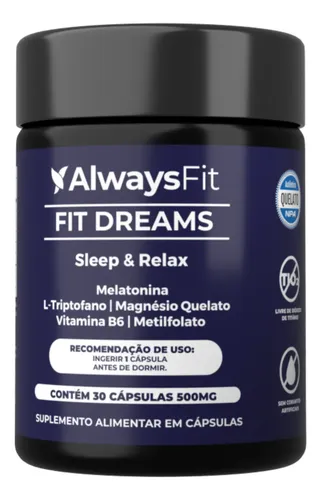 Melatonina Fitdreams® Always Fit - 30 Cápsulas Vegano Sem Sabor