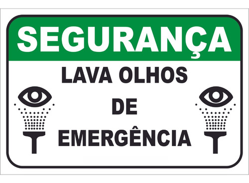 Placa Lava-olhos De Emergência (30x20cm) - Promoção