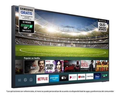 Smart TV de 55" Samsung The Terrace QN55LST7TA com tela QLED 4K