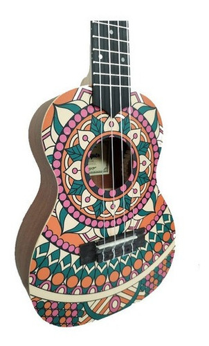 Ukelele Concierto Parquer Diseño Honolulu Abeto Funda Color Marrón