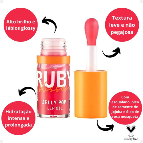 Lip Oil Ruby Kisses Jelly Pop 01 Candy Pop! Rjp01b