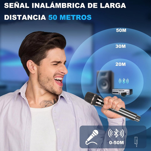 2 Micrófono Inalámbrico Profesional De Karaoke Con Receptor