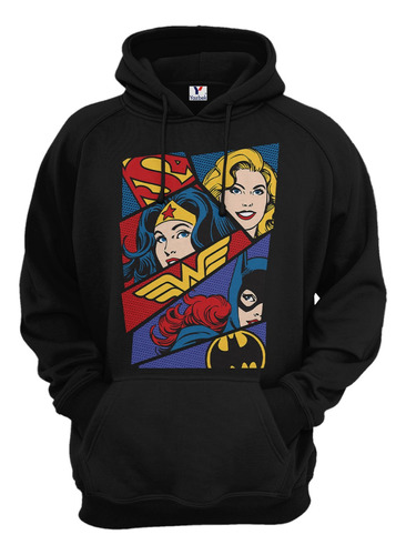 Sudadera Super Girls, Unisex Con Capucha Y Cangurera 