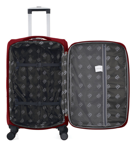 Set De 3 Maletas Ocsport, Semirigida De Tela Resistente Rojo Set De 3 Maletas Marca Ocsport Semi Rigidas De Tela Resistente Oct24006