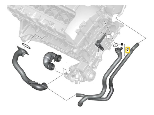 Imagen 3 de 7 de Base Brida Manguera De Agua Termostato Bmw N20 N54 N52 N55