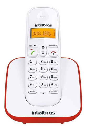 Kit Telefone Sem Fio Ts 3110 + 2 Ramais Vermelho Intelbras
