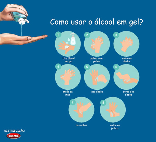 Álcool Em Gel 70% P/ Higieniar Lavar Passar Na Mão 5 Udds