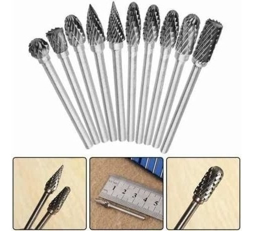 R Kit 20 Fresas Carburotungsteno Pmetal 1/8 Dremel Taladro
