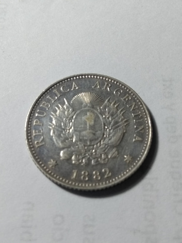 Moneda Argentina De Plata 20 C 1882