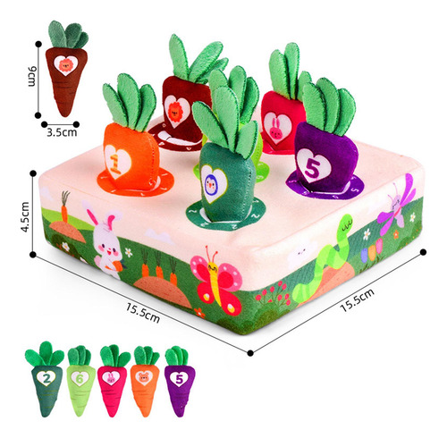 Las Alfombrillas De 6 Piezas De Zanahorias Multicolor