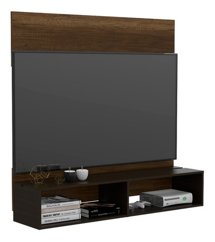 Panel Tv60 Classic Color - Caramelo / Wengue Color Marrón oscuro