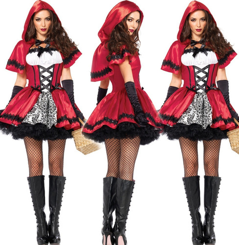 Vestidos De Caperucita Roja Para Adultos Vestidos De Rol Femenino De Halloween